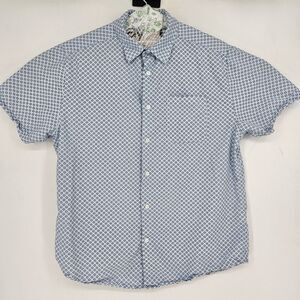 Tricots St Raphael Shirt Mens Large Button Up Casual Preppy Short Sleeve L